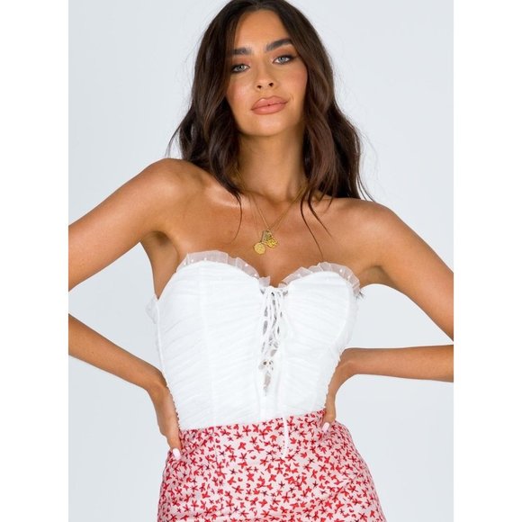Princess Polly Tops - Princess Polly Elysia Lace Bodysuit Sz 4